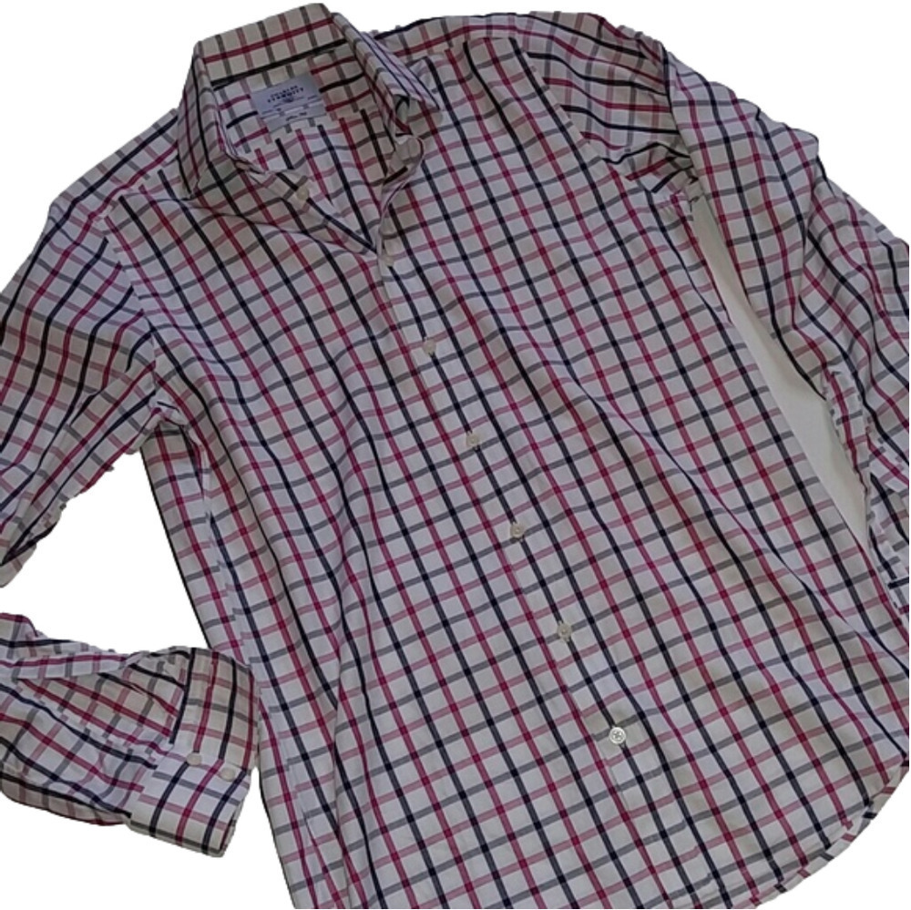 Charles Tyrwhitt Plaid LS Button Shirt Slim 151/2